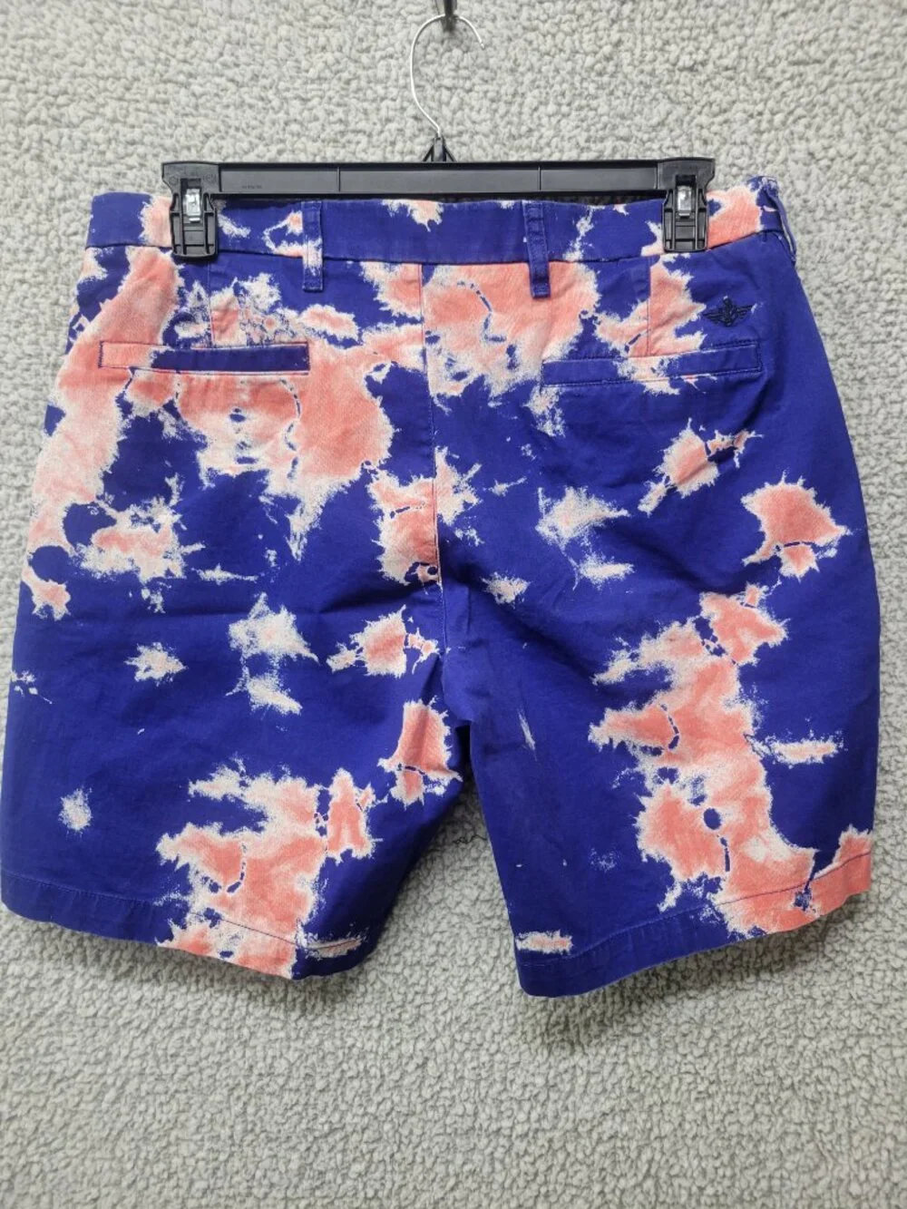 Dockers Men’s Blue & Coral Tie-Dye Chino Shorts